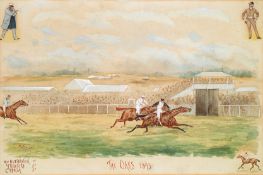 W* Brandt (op.1893). THE DERBY; THE OAKS, 1893 (A PAIR). signed & inscribed THE DERBY 1893,