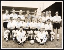 A fully signed photograph of the Fulham team circa 1965, the line up including Johnny Haynes, George