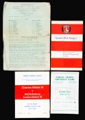 Charlton Athletic in the 1970s: an extensive collection of home and away programmes, seasons 1970-71