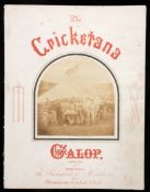 Printed sheet music for H J Snelling`s `The Cricketana Galop`, composed and dedicated to the