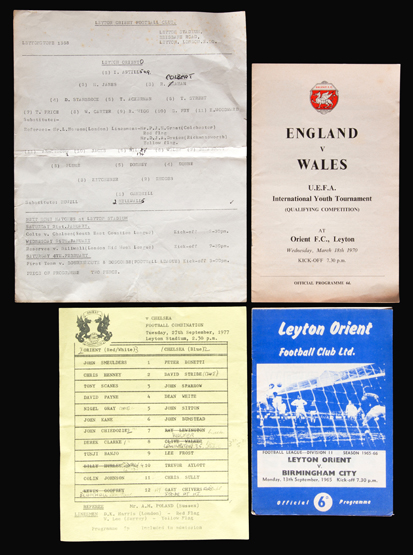 A collection of Leyton Orient home programmes in the 1960s and 1970s, approx. 40 first team plus