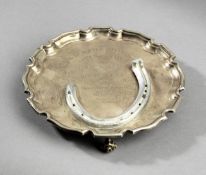 A racing plate worn by Dancing Brave when winning The King George VI & The Queen Elizabeth Stakes at
