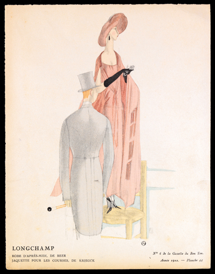 A fashion plate for Longchamp Races by Edouardo Garcia Benito (1891-1981) originally published in `