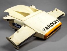 Denny Hulme-signed 1972 YARDLEY Team McLaren M19A nosecone assembly, his signature in blue/green