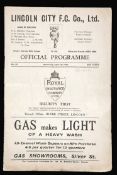 Lincoln City v Charlton Athletic programme 1st April 1933