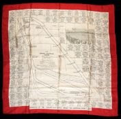 A ladies silk scarf commem¡orating the victory of Grakle in the 1931 Grand National
