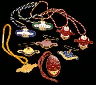 A collection of 32 gilt-metal & enamel Ludlow racecourse member`s badges dating between the 1930s