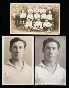 Three Tottenham Hotspur postcards, a team-group dated 12th January 1907; and two Jimmy Seed portrait