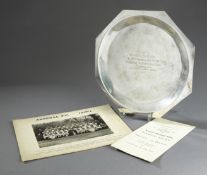 George Swindin memorabilia, including a silver plated salver inscribed PRESENTED TO GEORGE SWINDIN