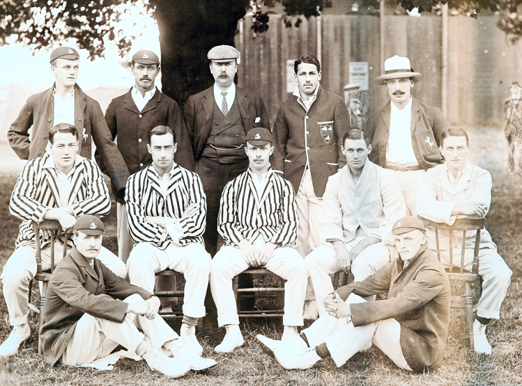 A period photograph of the 1903 Kent County Cricket team, sepia-toned, the image 21.5 by 28cm., 8