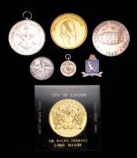Fred Titmus cricket medals, i) a cased silver medal for the Rothmans World Cup, Lords, September