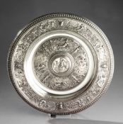 An Elkington silver-plate copy of the Wimbledon Venus Rosewater Dish presented annually to the