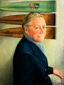 A portrait of the British rower Tony Butcher by an unknown hand, oil on canvas, 68.5 by 53cm., 27 by