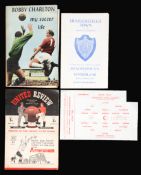 Manchester United programmes and books, including five programmes from season 1948-49, and a batch