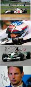 24 large colour Formula 1 photographic prints signed by the driver, including portraits and racing