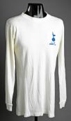 Cyril Knowles`s white Tottenham Hotspur No.3 jersey from the 1971 League Cup final, long-sleeved,