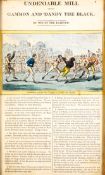 A collection of 20 small antiquarian boxing prints, including fight scenes and venues and