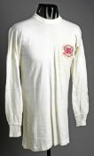A white Football League No.3 representative jersey season 1967-68, long-sleeved, the badge inscribed