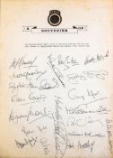 The signatures of the England team who played West Germany in Berlin 13th May 1972, European