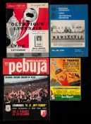 A collection of 34 Tottenham Hotspur programmes for overseas matches dating from the late 1960s