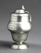 An unusual American tennis trophy tankard 1904, by Reed and Barton, engraved with the words, MENS