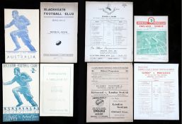 A collection of rugby programmes, comprising: 49 Leicester rugby union programmes, 1 pre-war v