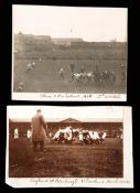 Two original Edwardian rugby photographs, the first featuring the Scotland v Edinburgh Calcutta