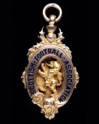 A 9ct. gold & enamel Scottish F.A. Cup winner`s medal won by J. McDougall captain of Airdrieonians