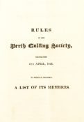VERY RARE: Rules of The Perth Golfing Society Established 5th April 1824, To Which is Prefixed a