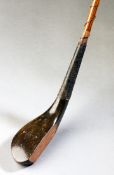 A Tom Morris of St Andrews long-nosed scared-neck mid spoon circa 1870, the head stamped, T. MORRIS,