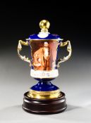 The Aynsley China Verulam Centenary Trophy 1905-2005, a fine bone china two handled cup & cover,