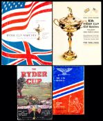 A collection of Ryder Cup programmes dating from 1957 onwards, with duplication, especially from the