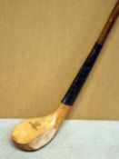 A R. Forgan of St Andrews bulger driver circa 1895, apple head, original hickory shaft