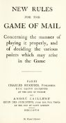 Lauthier (Joseph) New Rules For The Game of Mail, Concerning The Manner of Playing It Properly and