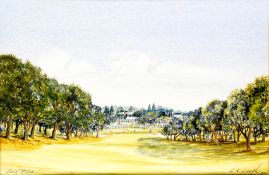 Bill Waugh (contemporary) CASA CLUB (THE EIGHTEENTH HOLE, VALDERRAMA) signed W.K. Waugh, titled &