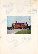 A 1963 Ryder Cup victory dinner menu signed by the US team, and including the signatures of the