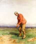 George Straton Ferrier, R.W.S. (1852-1912) THE GOLFER signed with initials GS (lower right), and