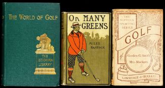 Bantock (Miles) On Many Greens, A Book of Golf and Golfers, 8vo. half tone plates, art nouveau