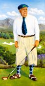 Bill Waugh (contemporary) PORTRAIT OF THE GOLF COURSE ARCHITECT ROBERT TRENT JONES AT VALDERRAMA