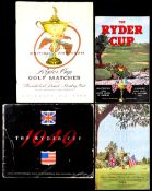 SIMILAR TO THE PREVIOUS LOT: Four Ryder Cup programmes, for 1949 Ganton, 1953 Wentworth; 1955