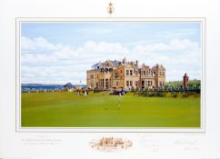 A portfolio of Bill Waugh golf prints, from the Valderrama Golf Club 1997 Ryder Cup series, 13