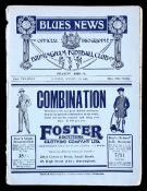 Birmingham City v Aston Villa programme 27th October 1928