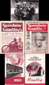 Post-war 1940s-50s speedway journals and programmes, including three 1947 issues of The