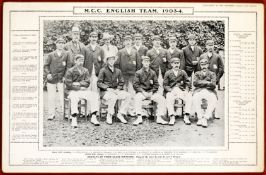 Printed photograph of the MCC Team touring Australia in 1903-04, published by Referee magazine 6