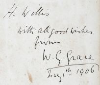 A signed copy of W.G. Grace`s `WG`, Cricketing Reminiscences & Personal Recollections, signed on the