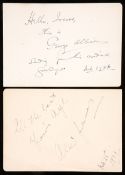 Good full album page signatures of the Arsenal personalities George Allison & Alex James, both in