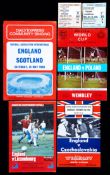 A collection of post-1966 England international home programmes and ticket stubs, 1966-1987, 66