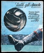 Tutti Gli Sports: 1934 World Cup edition, a rare Italian souvenir magazine published in Napoli