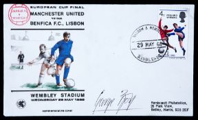 A Manchester United v Benfica 1968 European Cup final First Day Cover signed by George Best,