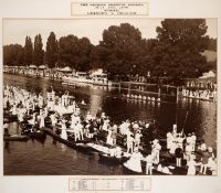 A superb and very large period photograph of the London 1908 Olympic Games Regatta at Henley, the